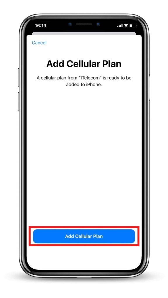 Step 4: Add Cellular Plan