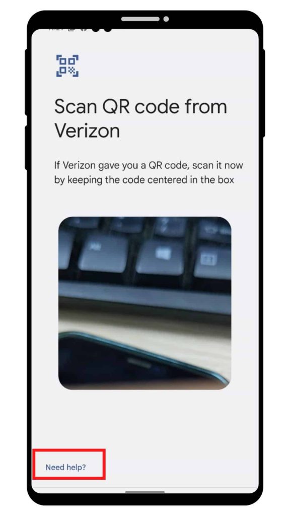 Step 5: Choose Need help button