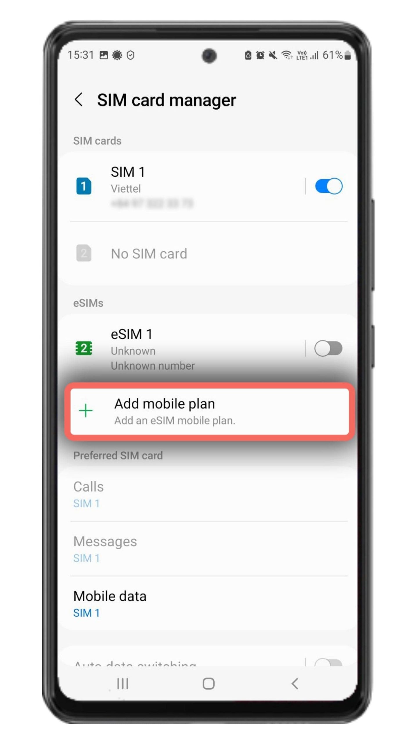 Step 3: Add mobile plan