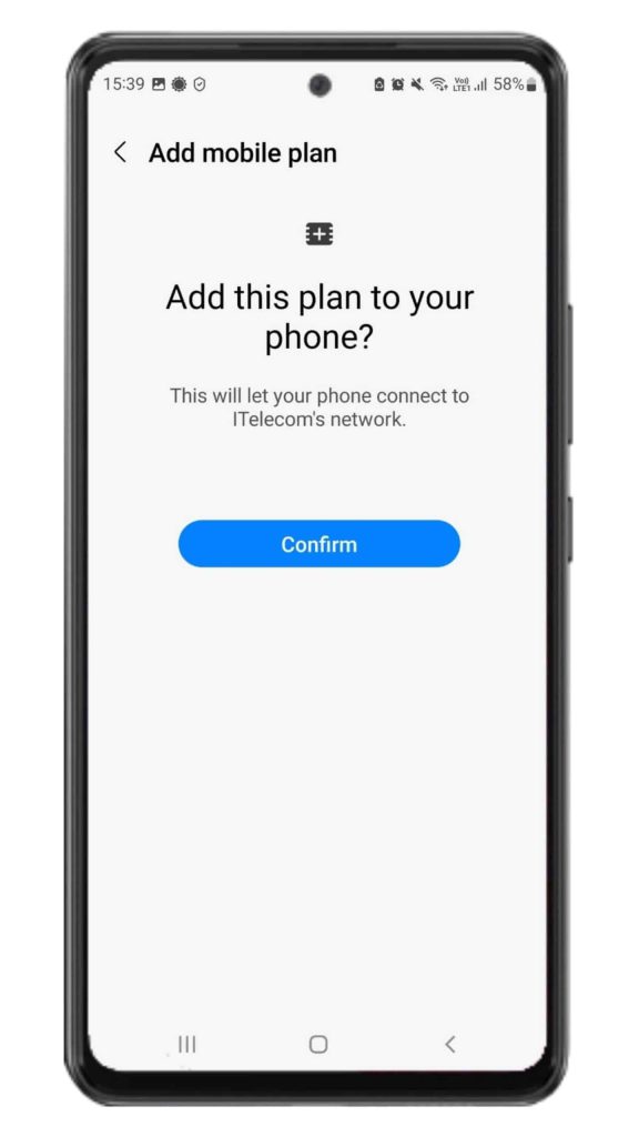 Step 5: Confirm to add eSIM on your device